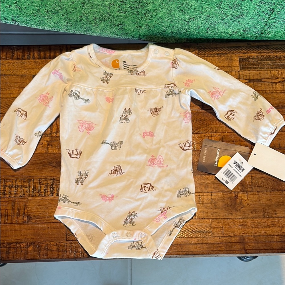 HOST PICK NWT $50 carhartt 9 month baby onesie 1541 - Picture 1 of 4